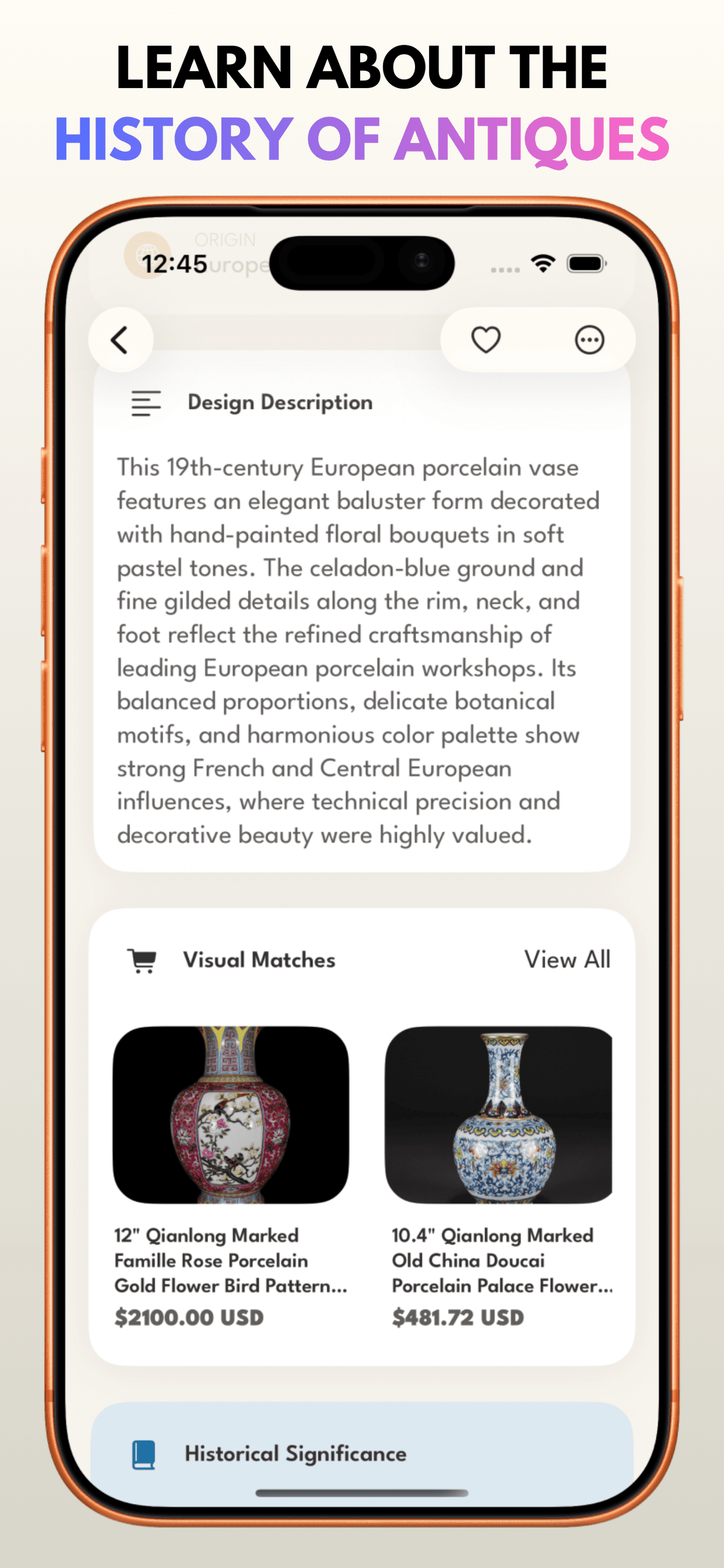 Accurate Antique Details